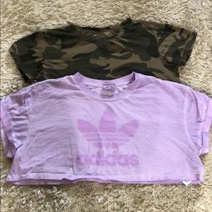 Crop top bundle! 1 Adidas and 1 without brand.